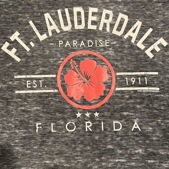 US apparel size small long sleeve distressed Fort Lauderdale hoodie GUC - Picture 3 of 12